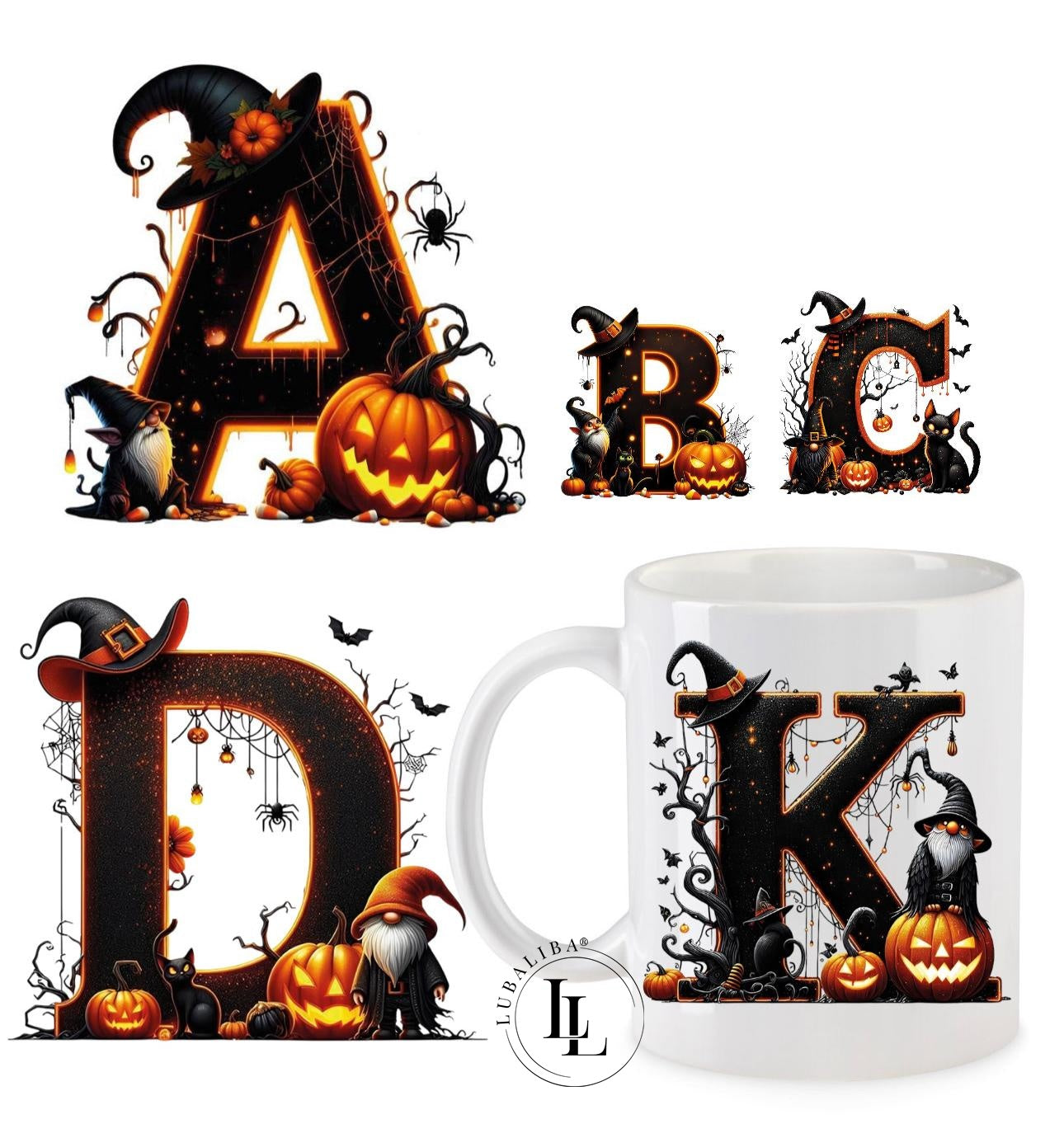 Halloween Buchstaben Tassen Keramiktasse Kaffeetasse